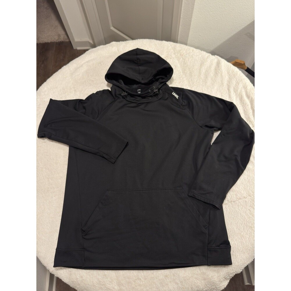 UNRL Cross Over II Mock Neck Long Sleeve Pullover Black Hoodie LG
